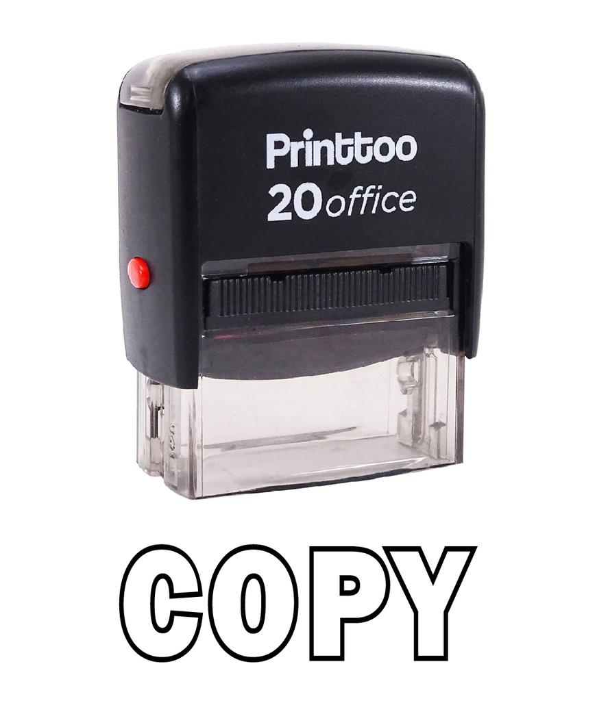 Printtoo Rubber Stamp Office Stationary COPY Self Inking Custom Stamp-Black