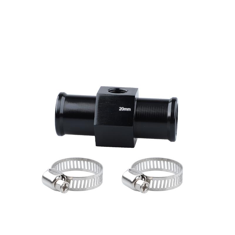 Black Water Temp Gauge Radiator Temperature Water Temp Joint Pipe Sensor Hose Adapter 18MM 20MM 22MM 24MM Interior Parts