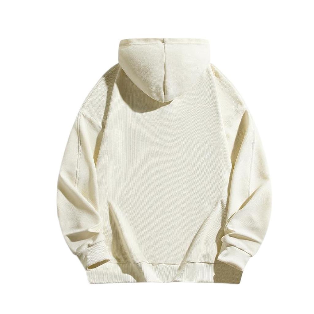 Men's Fashion Solid-color Hooded Sweatshirt, Casual Loose Large-sized Hooded Sweatshirt