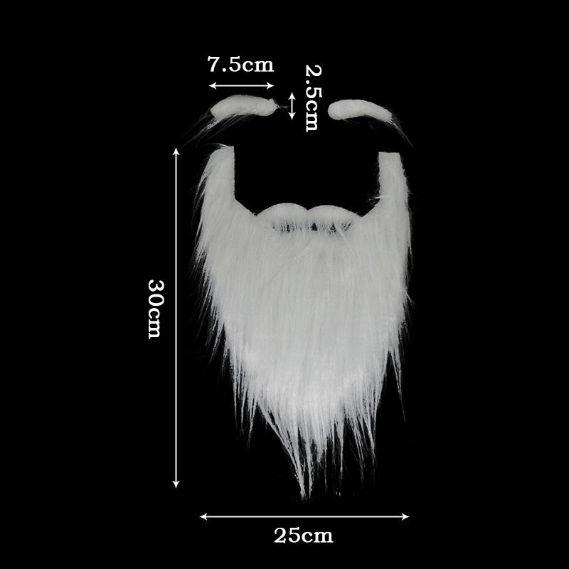 Реквизит для выступления на вечеринке, Санта-Клаус, белая борода, белые брови, набор, Хэллоуин