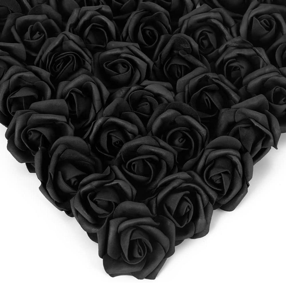 200 шт. искусственных роз, искусственные головки цветов, розы без стеблей, 5 см, пенопластовые розы, искусственные головки цветов для поделок, свадебных украшений для детского душа