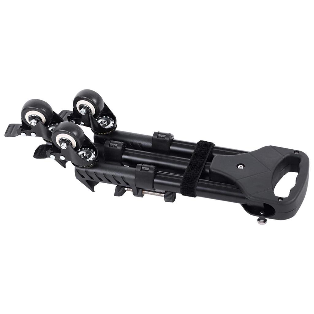 Teror Tripod Pro3 Tripod Wheel Pulley Universal Folding Camera Tripod Dolly Base Stand Nylon Carrying Bag Load 20Kg Pulley, VX-600 Max.