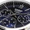 Мужские кварцевые часы Casio Beside Сапфировое стекло Браслет из нержавеющей стали 24-часовой формат Отображение даты Синий BMS-300D-2AV
