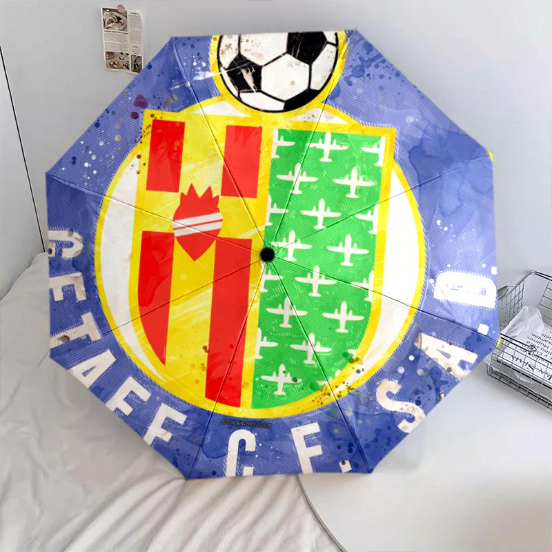 Getafe CF узор, автоматический складной зонт, портативный и складная конструкция, 8 спиц, рождественский или день рождения подарок.