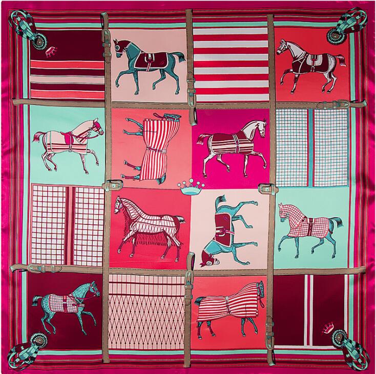 90*90cm Luxury Brand Women Silk Scarfs Van Gogh Painting Square Scarves Spring Summer Shawls For Ladies