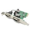 PCI-E X1 2 Ports RS232 Serial Port Expansion Card WCH382 Chip 2 DB9 COM Ports PCI Express 1.0 x1 Controller Adapter Board for Desktop PC