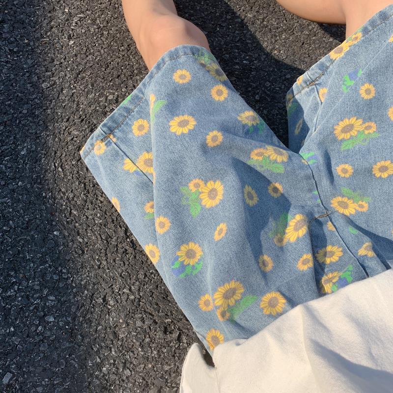 Мужские модные свободные джинсовые пляжные шорты Daisy - Летний повседневный стиль