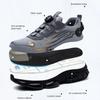 Fashion ZLMY Anti-slip Safety Shoes Men Steel Toe Sneaker Puncture Proof Rotary Button Safety Work Boots Man Sport Work Shoes Anti-smash