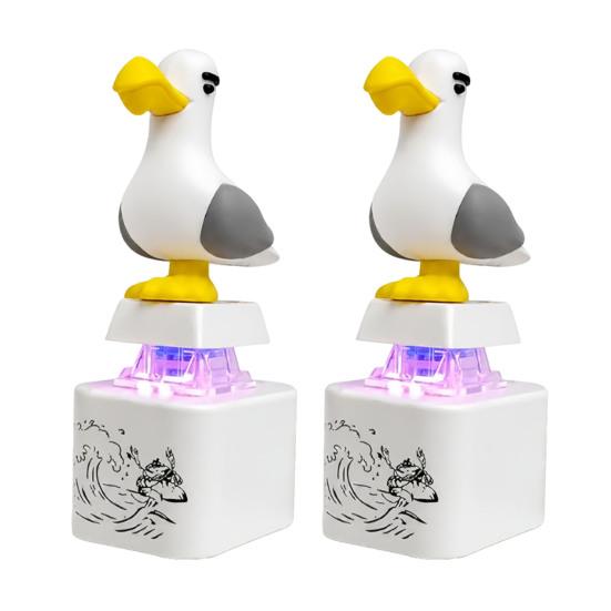 1/2 Pcs Seagull Mine Button Keychain Rechargeable Fidget Clicker with Real Sound