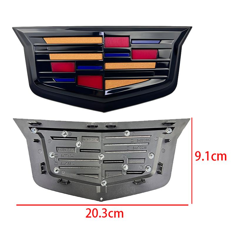 2PCS Car Front Rear Logo Cover Grille Trunk Badge Stickers for Cadillac CT4 2025 2024 2017 2020 Replacement Emblem Accessories