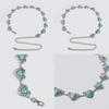 Women Metal Waist Chain With Heart Shaped Turquoise For Chic Winter Accessories