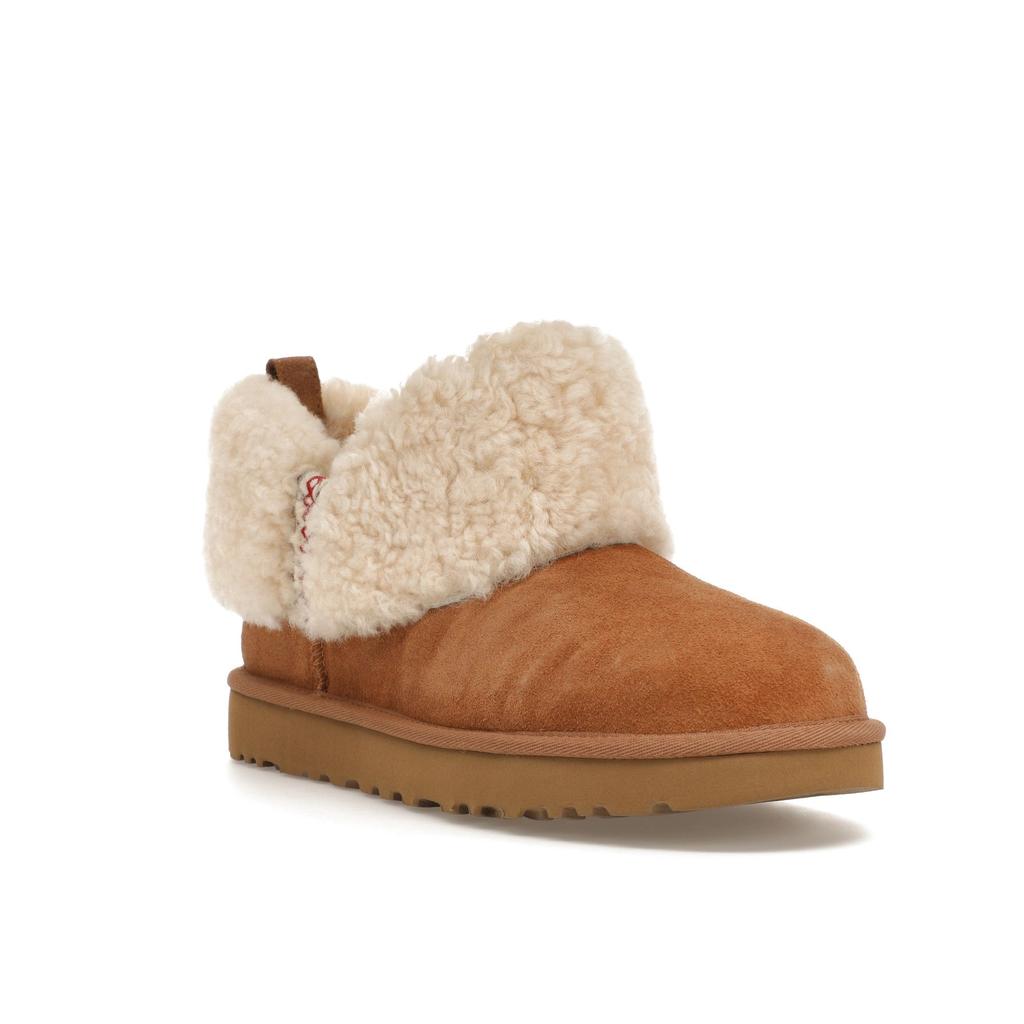 UGG Classic Ultra Mini Boot Heritage Braid Chestnut (Womens) Women Sneakers 1151750-CHE