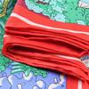 New Handmade Curled Silk Scarf Women 90cm Underwater World Print Twill Square Scarf Retro Printing Silk Scarf Shawl Headband