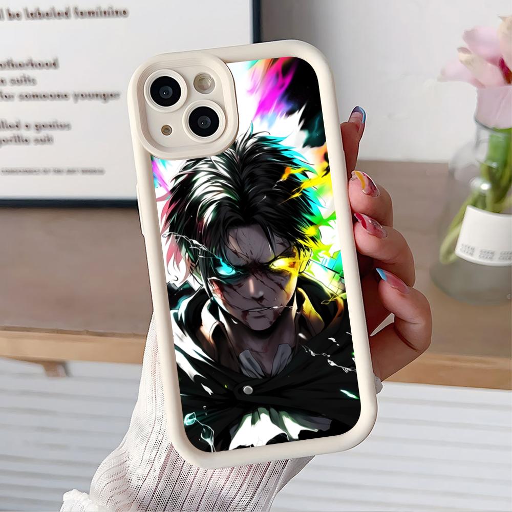 AOT Эрен Йегер Утолщенный ТПУ Чехол для Мобильного Телефона для iPhone 17 16 15 14 13 12 11 Air Pro Max Plus Цветной Чехол