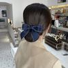 For Female Nurse Headwear Hotel Ponytail Clip Korean Bun Snood Bow Spring Clip Hairgrips Cover Net