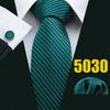Mens Fashion Neckties Teal Silk Tie Pocket Square Cufflinks Blue&Green Formal Casual Ties