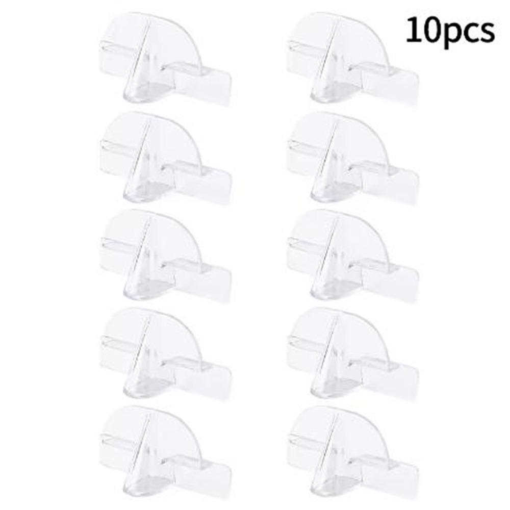 10Pcs Clear Glasses Storage Rack Self Adhesive Glasses Wall Holder Glasses Display Holder for Home