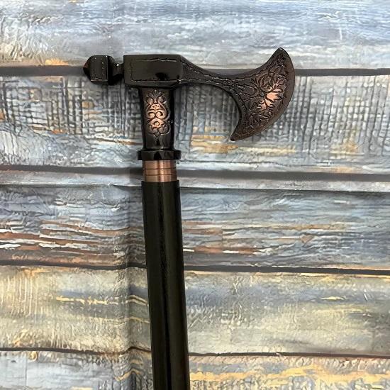 Топор Викинг Трость Трости Красное Дерево Двойной Складной Уникальный Дизайн Ручки