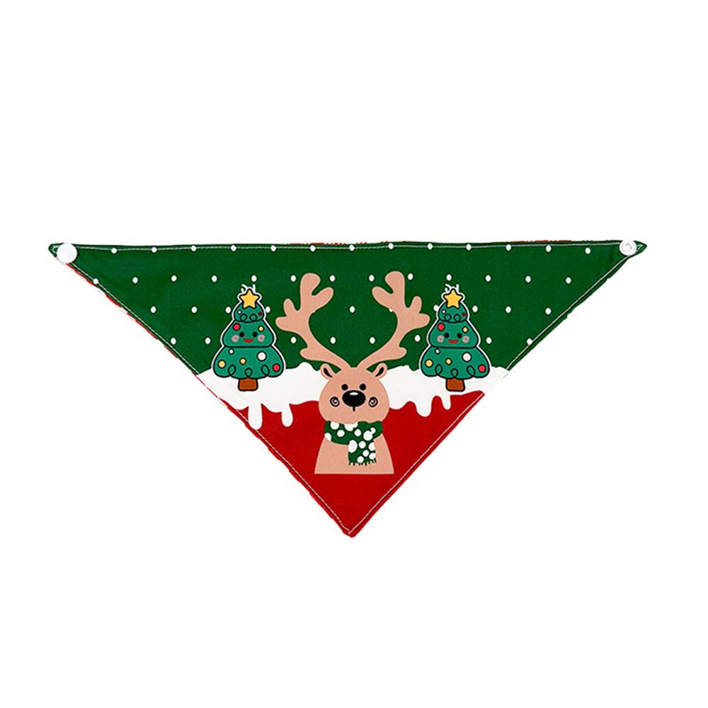 Pet Christmas Scarf Merry Christmas Print Dog & Cat Triangle Scarf Holiday Neckerchief For Teddy Golden Retriever Party Decor