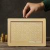 1pc Cash Bank Wooden Savings Box, Wooden Cash Savings Money Box with Currency Target and Numbers, Wooden Coin Bank Money Box