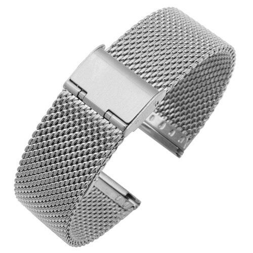 Solid Stainless Steel Watchband 20mm 22mm 24mm Silver Black Strap Replacement Metal Strap for Men's Watch Accessories