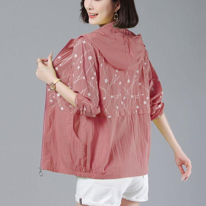 Летнее тонкое базовое пальто для женщин, солнцезащитная одежда, куртки с капюшоном, модная повседневная свободная верхняя одежда