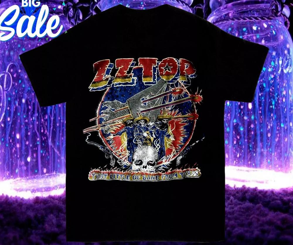 70s ZZ TOP concert t shirt Tee Short Sleeve Cotton shirt Unisex T-Shirt
