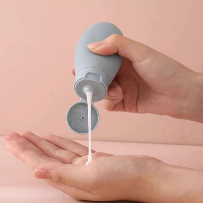 3 шт./набор Косметический флакон-дозатор 60 мл Контейнер с дозатором-трубочкой Портативный дорожный флакон для шампуня Флакон с крышкой-флип для лосьона