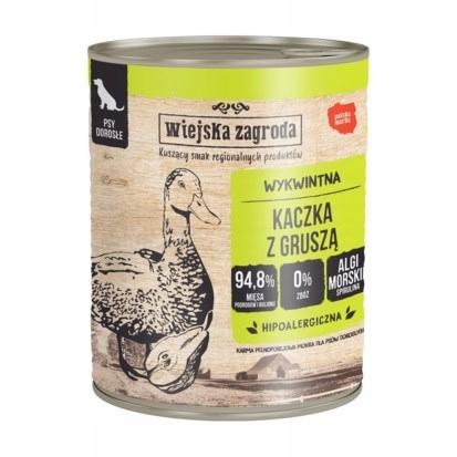Wiejska Zagroda Wet Dog Food Duck Pear 12X800G