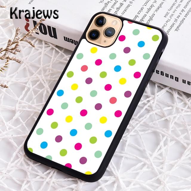 Krajews Чехол-накладка с разноцветным горошком Для iPhone 17 Air 16 15 14 plus 11 12 13 pro max чехол Ракушка Fundas