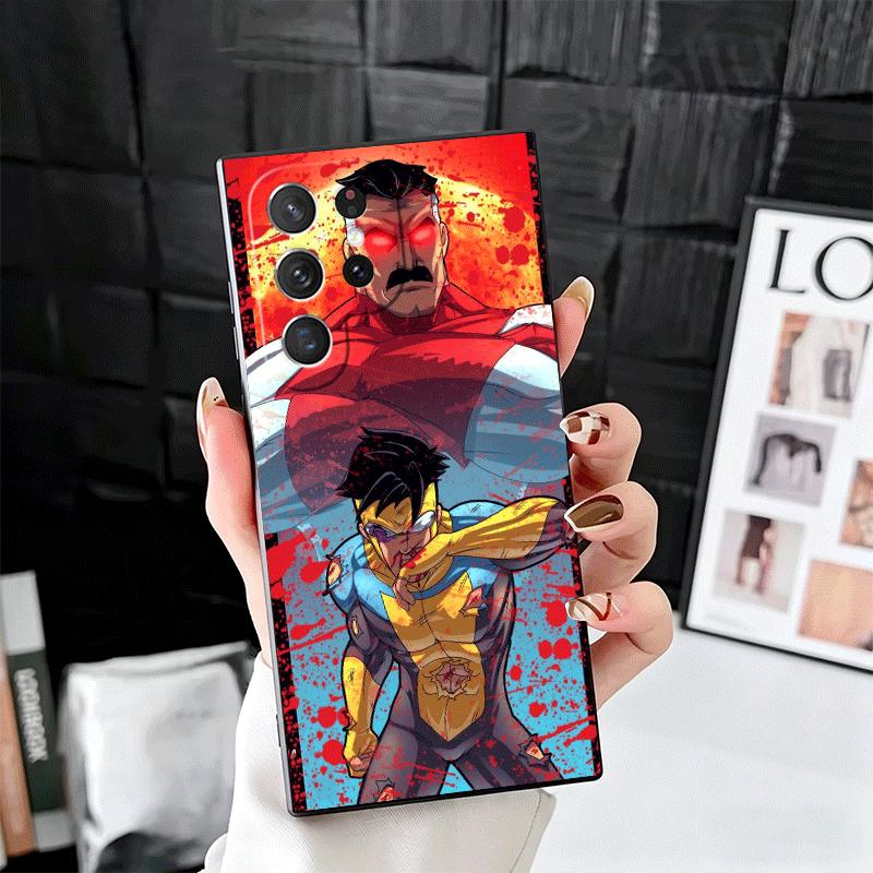I-Invincible Anime Soft Phone Case for Samsung Galaxy S26 S25 Edge S24 Ultra S23 Plus S22 S21 FE S20 Black Cover Back Shell