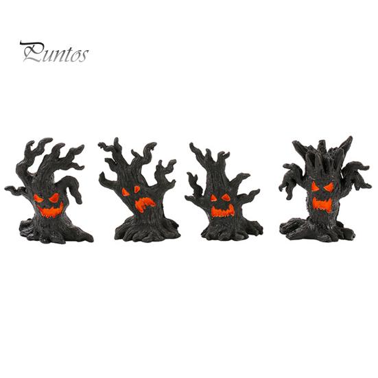 1/4 шт. Хэллоуин жуткое дерево фигурка призрак пень смола статуя скульптура Крытый открытый сад настольное украшение орнамент