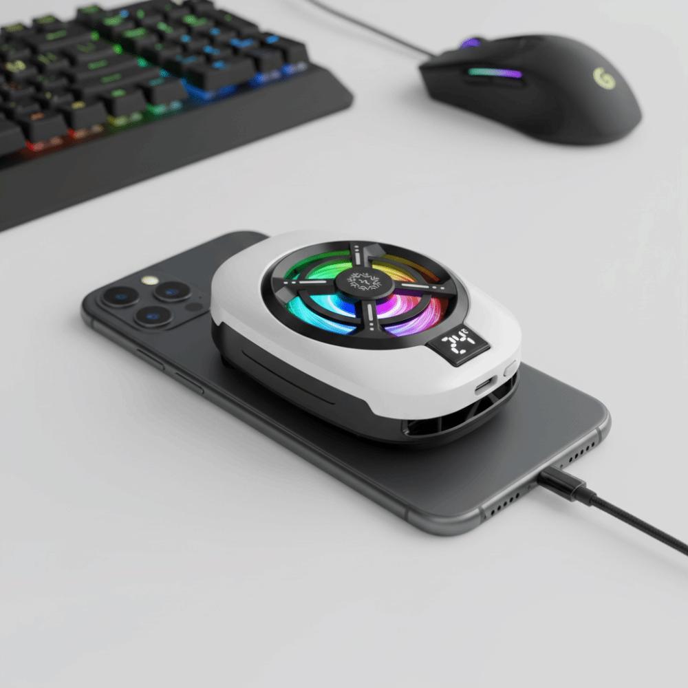 Digital Display Portable Phone Cooler Powerful Cooling Fan Phone Cooler Backclip  Gaming