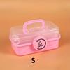 Portable Multifunctional Plastic Storage Box with Three Adjustable Layers, Suitable for Storing and Organizing DIY Crafts