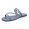 Fashion 2024 Summer  Two Wear Sandals Women's Fashion Korean Edition One Line with Sandals Casual Flat Outsider Slippers  Plus Size 40