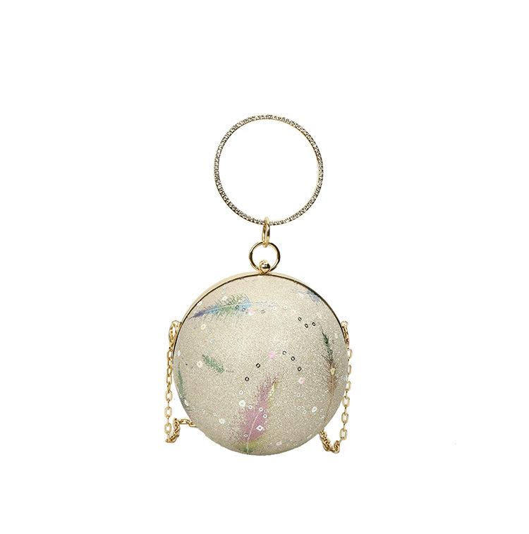 Sequin bag women's bag 2025 new European and American fashion niche design shoulder bag ins retro crossbody ball bag