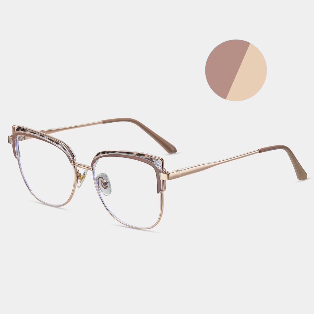 TR90 Reading Eyewear Female Eyeglass Frame Ladies Metal Transparent Screen Spectacle Cat's Presbyopic Alloy Eye New Clear Presbyopic Computer