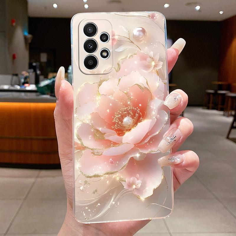 Case For Samsung A23/A33 5G Clear Silicone Fashion Butterfly Flowers Soft Back Cover For Samsung Galaxy A33/A23 Protective Case