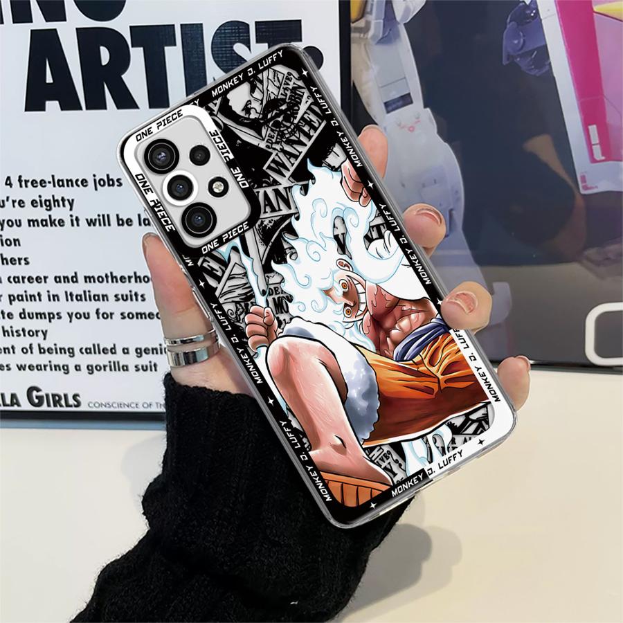 Прозрачный чехол-бампер One Piece Крутой Луффи для Samsung Galaxy A32 A50 A21s A12 A72 A31 A52 A51 A16 A17 A71 A52s