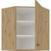MODENA - Meuble haut d'angle - 89/89 x 31 x 71,5 cm - Chene artisan / Noir mat