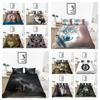 2023 New Style Home Textiles Wolf Print Home Bed Clothes Cool Duvet Cover Set Man Boy Single Bed Set Highend Microfiber Bed Cover