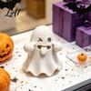 Small Halloween Decorations Ghost Figurine 3D Printed Cute Face Statue Spooky Figurine Tabletop Ornament for Shelf Desk Home Party Decor