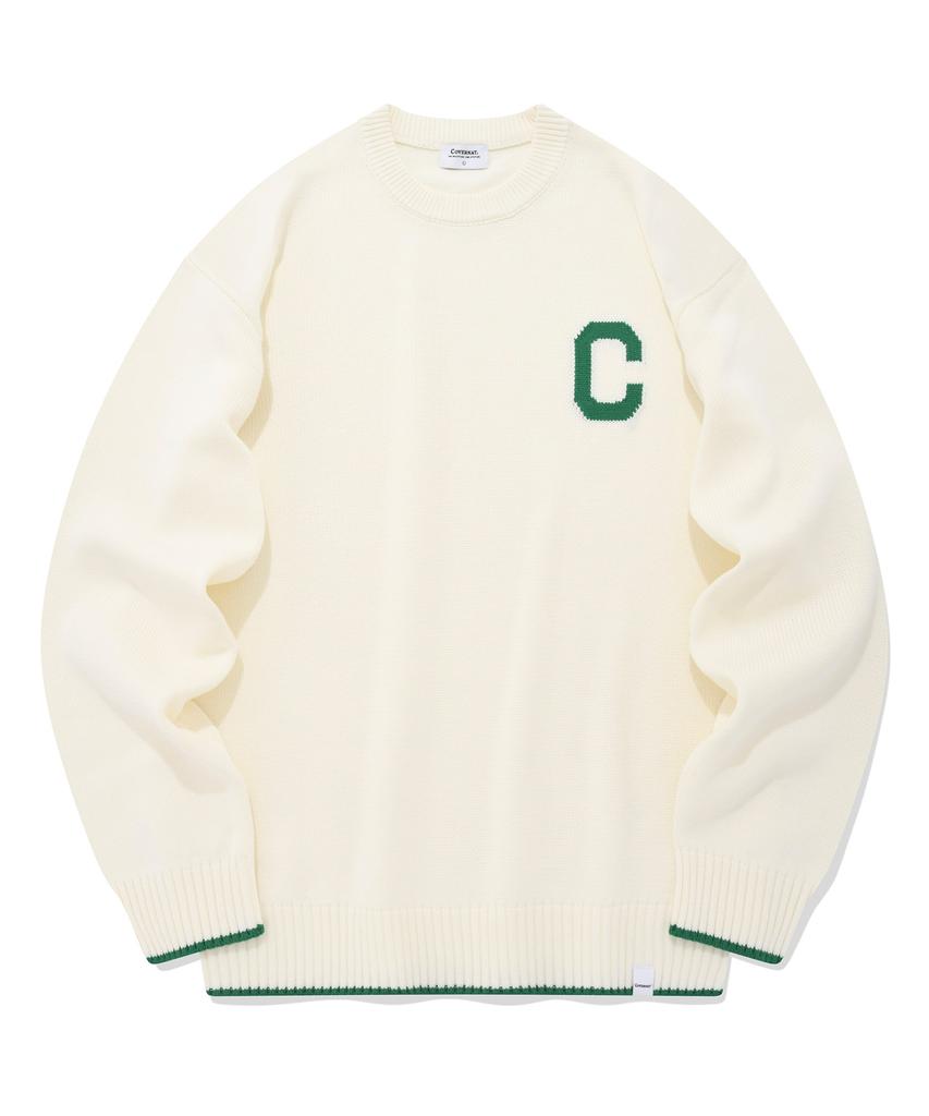 COVERNAT C Logo Crewneck Knit Ivory