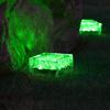 Outdoor Garden Solar Glass Brick Light Waterproof Led Square Solar Ice Floor Tile Buried Light Ice Cube Rocks Garden Light
