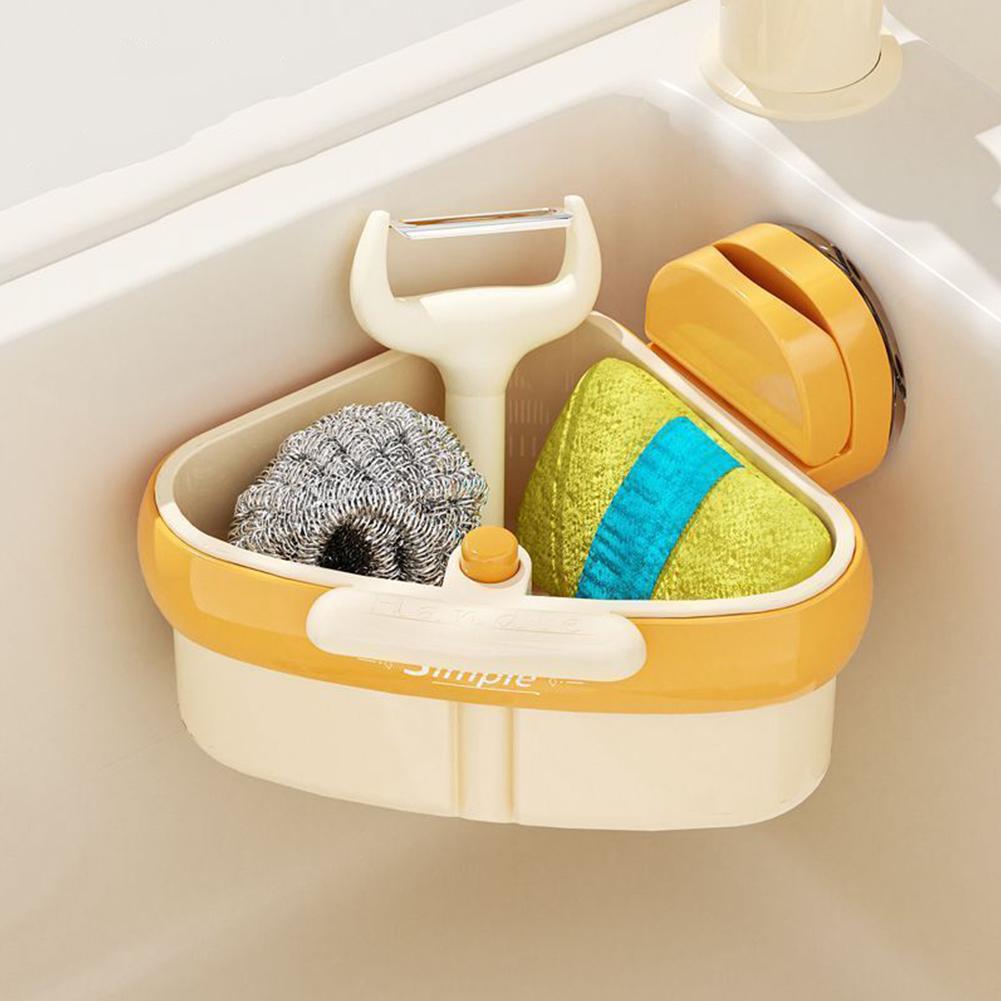 1/2/3PCS Corner Sink Strainer Suction Cup Sink Corner Rack with Drain Hole For Kitchen Food Waste Catcher Storage Rack