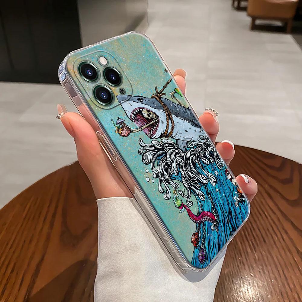 Японская культура Волна Дракона Аниме Чехол Для Apple iPhone 17 16 15 14 13 12 11 Pro Max 16 Plus 16E 17Air 17Pro Чехол для телефона Funda