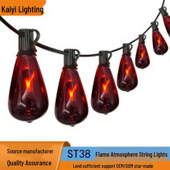 Светодиодные гирлянды G40 в виде глобусов для украшения палатки для кемпинга на открытом воздухе и ночного рынка, 220 В