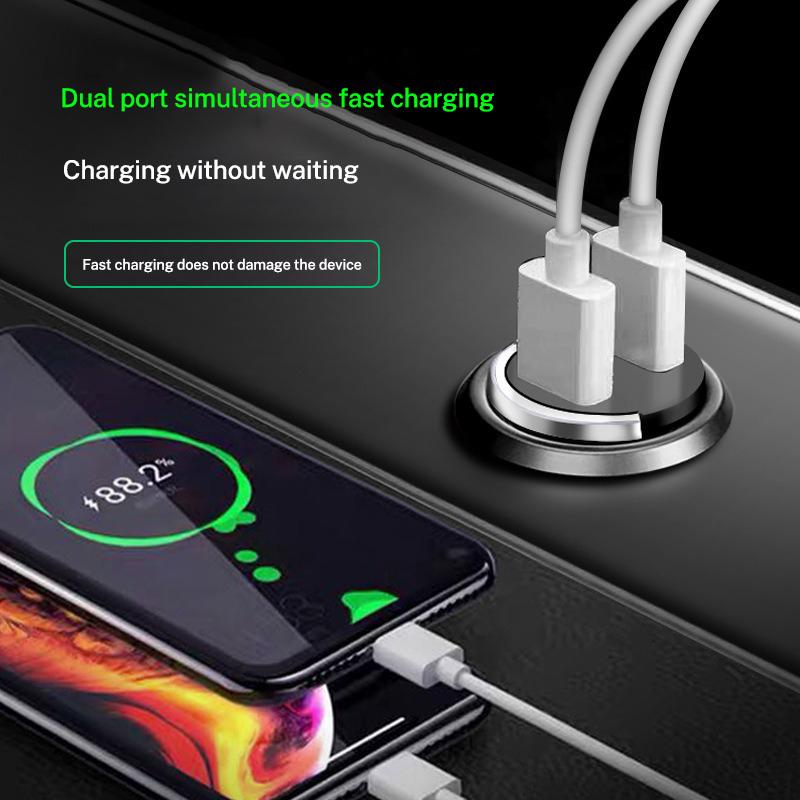 Автомобильное зарядное устройство из алюминиевого сплава PD30W Mini Pull Ring 100W Автомобильное зарядное устройство для прикуривателя