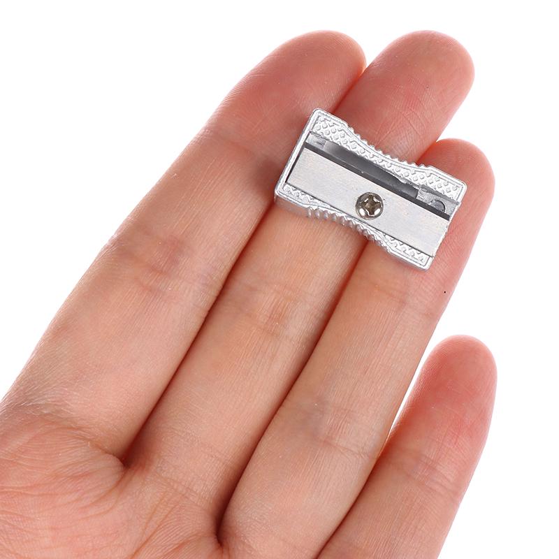 Точилка для карандашей со скошенной кромкой, практичные канцелярские принадлежности из алюминиевого сплава с одним отверстием