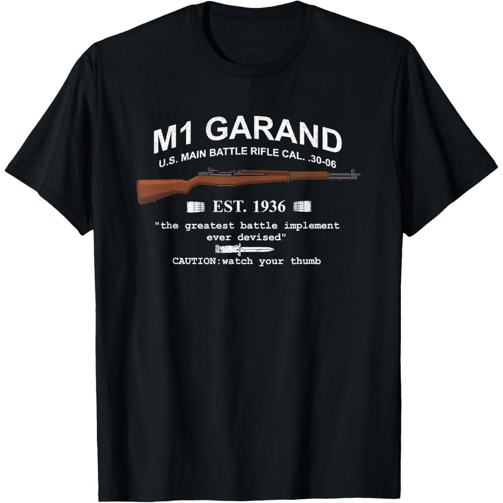 M1 Garand Rifle Est 1936 Graphic Tee Shirt U.S. Main Battle Cal .30-06 T-Shirt